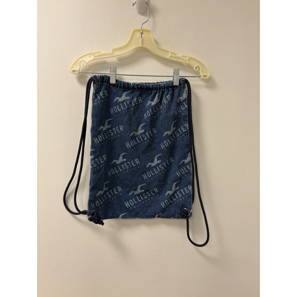 Hollister California Blue Drawstring Bag Backpack